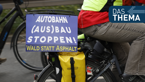 Fahrraddemo gegen zehnspurigen A5-Ausbau