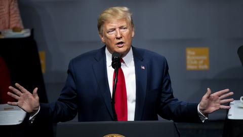 Donald Trump bei einer Rede im Economic Club of New York.