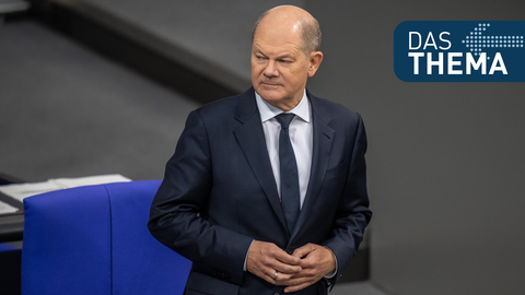 Bundeskanzler Olaf Scholz im Bundestag