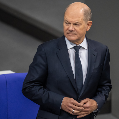 Bundeskanzler Olaf Scholz im Bundestag