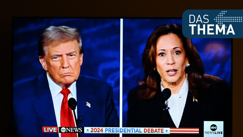 Trump und Harris beim TV-Duell