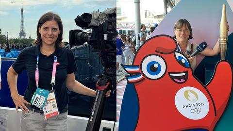 Stefanie Markert (rechts), langjährige ARD-Korrespondentin in Paris, und mit Seraina Degen, Sportredakteurin vom Schweizer Fernsehen